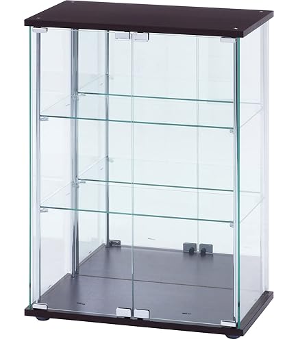 Amazon.co.jp: 卓上 コレクション 収納 ケース 縦型 ダーク